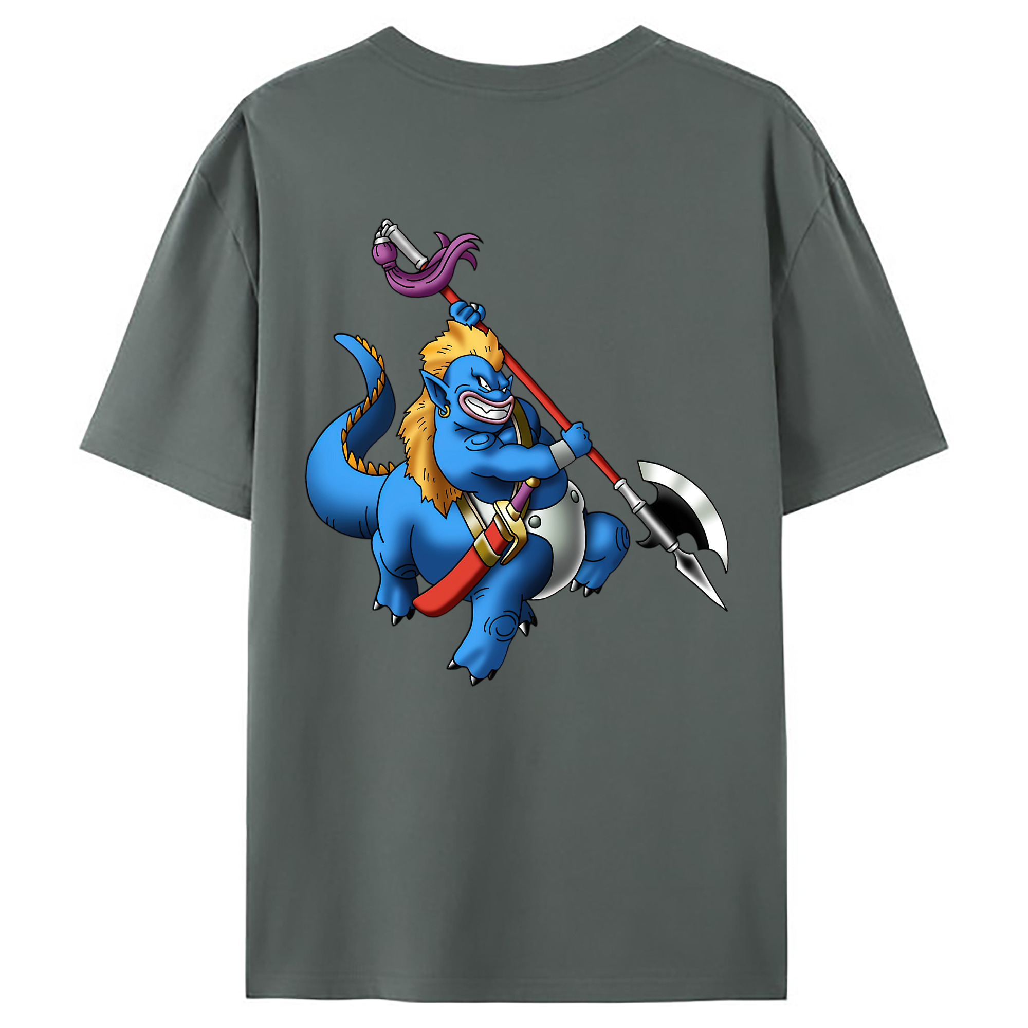 （画像用） ドラゴンクエスト Doragon Kuesuto Dragon Quest 綿100％ メンズ半袖Tシャツ（バックプリント） 通気性